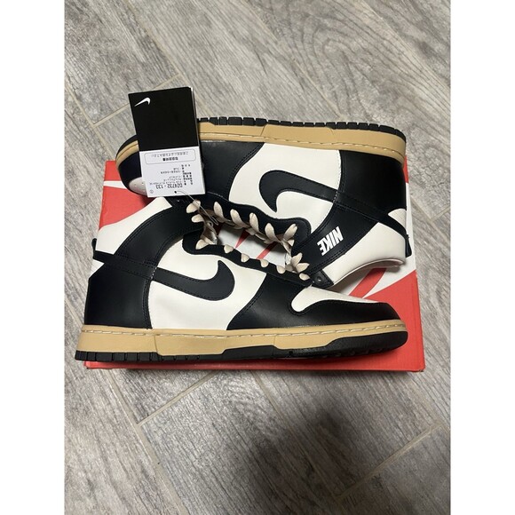 Size 10.5W/9M - W Nike Dunk High Vintage Black - NEW IN BOX - "Vintage Panda" - Picture 5 of 7